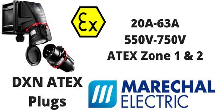 Marechal DXN - 20Amp, 32Amp, 63Amp Plugs & Sockets (ATEX)